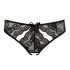 Slip Erotico Aperto con Fiocchi e Tagli Sexy (nero) 