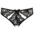 Slip Erotico Aperto con Fiocchi e Tagli Sexy (nero)  - M