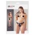 Slip Erotico Aperto con Fiocchi e Tagli Sexy (nero)  - L