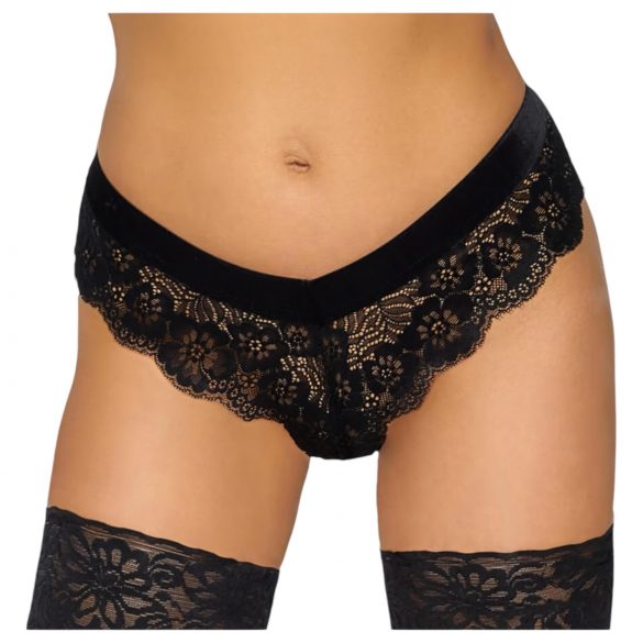 Cottelli Party - Slip in pizzo nero con catene