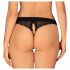 Tanga Aperto "Obsessive Chemeris" in Nero  - M/L