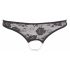 Tanga di pizzo aperto con perle Cottelli (nero)  - XL