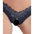 Cottelli - slip aperto con fiori e perline (nero) - L