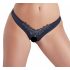 Cottelli - slip aperto con fiori e perline (nero) - L