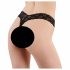 Tanga in pizzo con doppia fila di perle Cottelli (nero) 