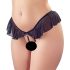 Tanga Aperta Frangiata con Perline Stimolanti Cottelli (nera)  - L