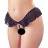 Tanga Aperta Frangiata con Perline Stimolanti Cottelli (nera)  - XL