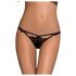 Tanga Sensuale Intensa con Doppie Fasce e Pizzo (Nero)  - L/XL