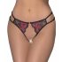 Cottelli - Slip Aperto in Pizzo con Rose (Rosso-Nero) - (S-L)