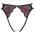 Cottelli - Slip Aperto in Pizzo con Rose (Rosso-Nero) - (S-L)