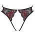 Cottelli - Slip Aperto in Pizzo con Rose (Rosso-Nero) - (S-L)