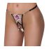 Tanga Lusso Ricamato con Giglio di Cottelli (Nero-Bianco)  - M/L