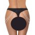 Tanga di Lusso Ricamato con Perline Cottelli (Nero)  - M/L