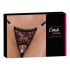 Tanga di Lusso Cottelli con Perle e Ricamo di Rose (Rosso-Nero)  - M/L