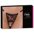 Tanga di Lusso Cottelli con Perle e Ricamo di Rose (Rosso-Nero)  - M/L