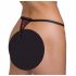 Tanga di Lusso Cottelli con Perle e Ricamo di Rose (Rosso-Nero)  - M/L