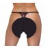 Tanga di Lusso Cottelli con Perle e Ricamo di Rose (Rosso-Nero)  - M/L