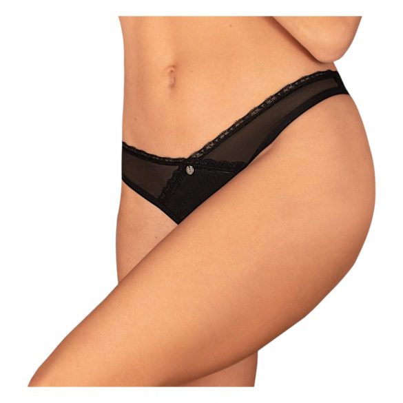 Tanga Obsessive Latinesa Aperto - Nero 