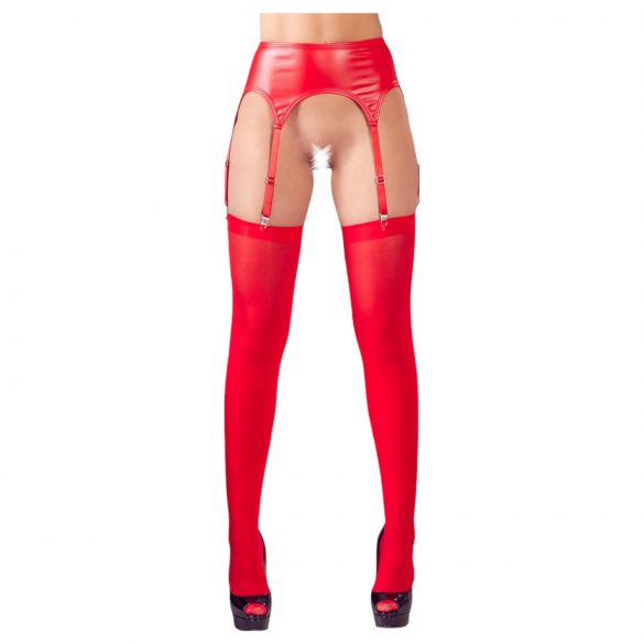 NO:XQSE - set reggicalze lucido (rosso)