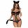 Costume Set "Gepardina" - Travestimento da Gattina (nero)  - L/XL