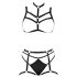 Tripletto di Intimo Harness Decorativo Cottelli - Nero (S-L) 