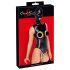 Body con maschera e aperture intime (nero) 