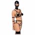 Set di Imbracatura Corpo e Maschera per il Viso Bad Kitty (nero) per Feste BDSM Selvagge 