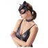 Bad Kitty - Maschera in ecopelle con strass - Nero (S-L)