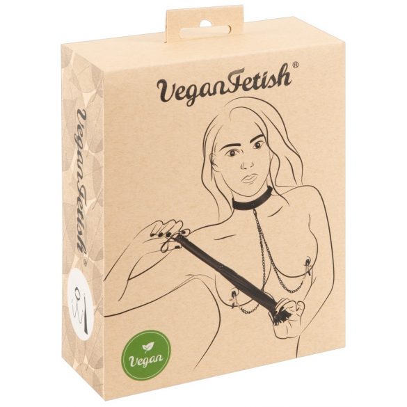 Set Fetish Vegano - Kit disciplinare nero a 3 pezzi 