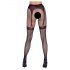 Cottelli Legwear - Collant a rete di rete con effetto reggicalze aperto - nero (S-L) 