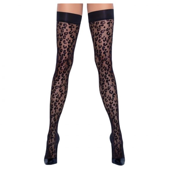 Cottelli Legwear - Calze leopardate seducenti (nero)