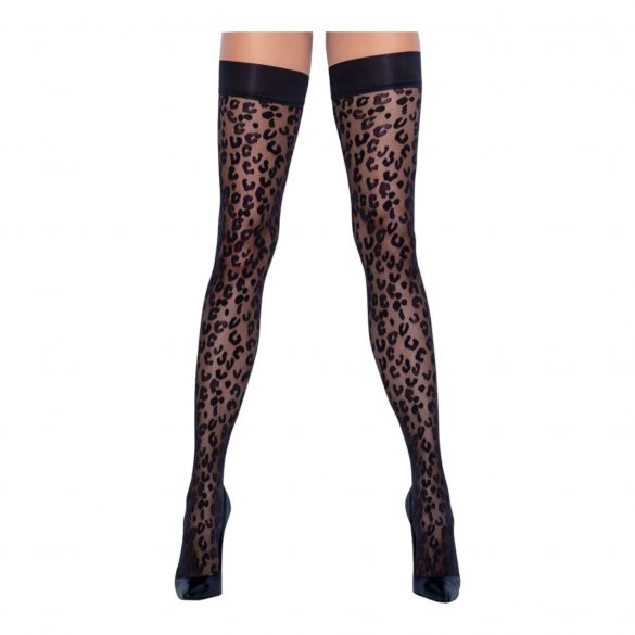 Autoreggenti leopardati Cottelli Legwear (nero)  - 3