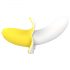 Vibratore a Forma di Banana Ricaricabile e Impermeabile (Giallo-Bianco) 