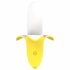 Vibratore a Forma di Banana Ricaricabile e Impermeabile (Giallo-Bianco) 