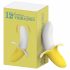 Vibratore a Forma di Banana Ricaricabile e Impermeabile (Giallo-Bianco) 