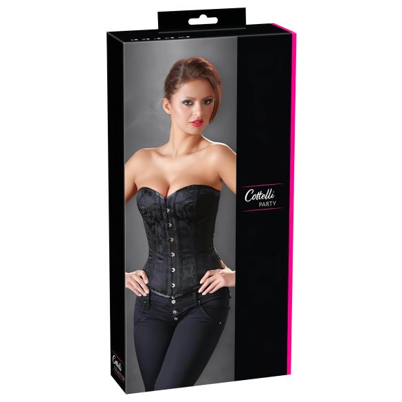 Corsetto sexy elegante ricamato da festa Cottelli (nero)  - 2XL