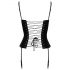 Cottelli Party - Corsetto in raso con reggicalze (nero)