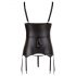 Cottelli Bondage - Top lucido con reggiseno e polsiere (nero) - M