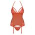 Intimo Seducente con Reggicalze e Perizoma Incluso (rosso) - Obsessive 838-COR-3  - L/XL