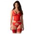 Obsessive Cupide Desir - set top in pizzo trasparente (rosso)