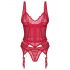 Obsessive Cupide Desir - set top in pizzo trasparente (rosso)