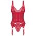 Obsessive Cupide Desir - set top in pizzo trasparente (rosso)