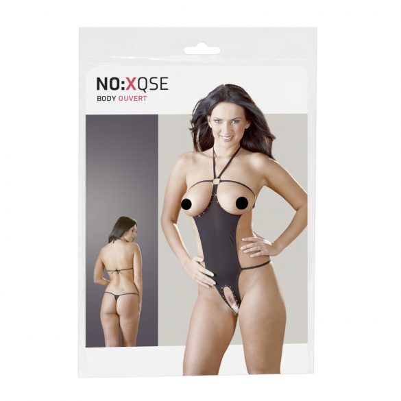 NO:XQSE - Body nero aperto con strass (S-L)