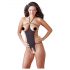 Body Sensuale con Strass Aperto - Nero (Taglia S-L) 