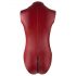 Cottelli Party - Body lucido senza maniche con zip (rosso) - M