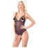 Body Aperto in Pizzo con Perline Cottelli (Nero) 