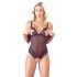 Body Aperto in Pizzo con Perline Cottelli (Nero) 