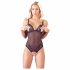 Body Aperto in Pizzo con Perline Cottelli (Nero)  - M