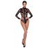 Body Nero Trasparente a Maniche Lunghe  - XL