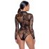 Body Nero Trasparente a Maniche Lunghe  - XL